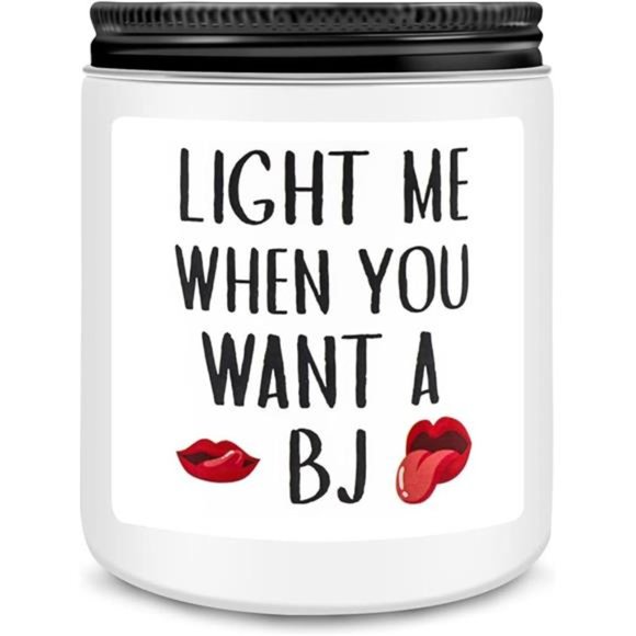Birthday Gifts for Men, Light Me When You Want A BJ Candle - Funny Gifts Friends - Picture 2 of 6
